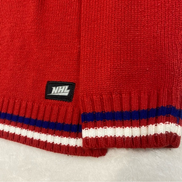 Vintage NHL Montreal Canadiens Knit Sweater Men's XL Red Embroidered Crest Logo - Picture 5 of 12
